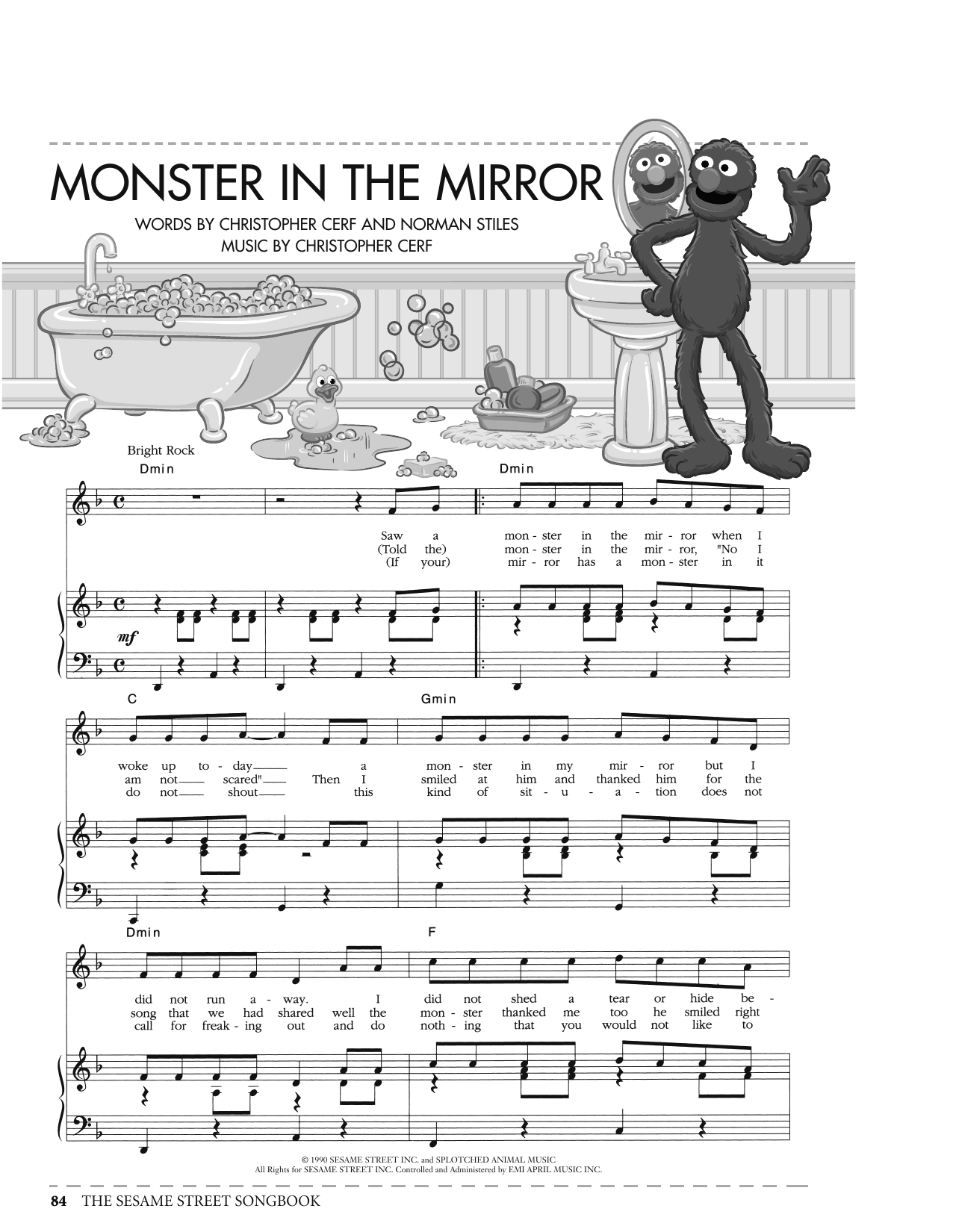 Christopher Cerf Monster In The Mirror (from Sesame Street) Sheet Music Notes & Chords for Piano, Vocal & Guitar Chords (Right-Hand Melody) - Download or Print PDF