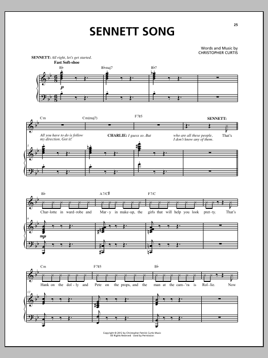 Christopher Curtis Sennett Song Sheet Music Notes & Chords for Piano & Vocal - Download or Print PDF
