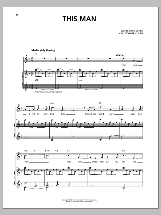 Christopher Curtis This Man Sheet Music Notes & Chords for Piano & Vocal - Download or Print PDF