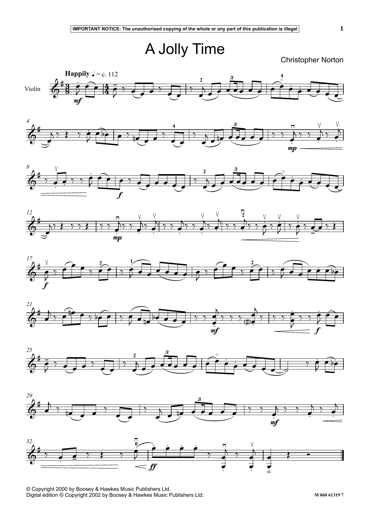 Christopher Norton A Jolly Time Sheet Music Notes & Chords for Instrumental Solo - Download or Print PDF