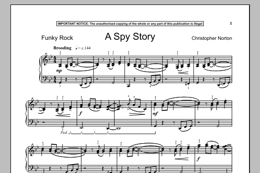 Christopher Norton A Spy Story Sheet Music Notes & Chords for Piano - Download or Print PDF