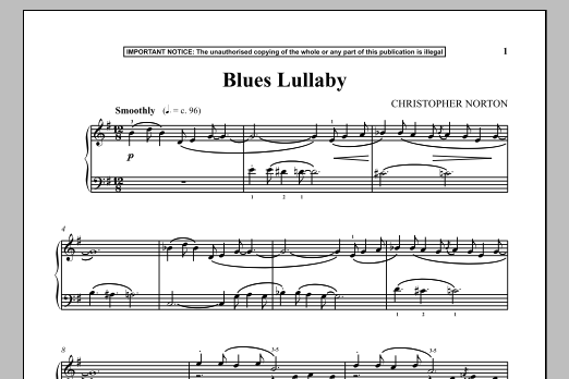 Christopher Norton Blues Lullaby Sheet Music Notes & Chords for Piano - Download or Print PDF