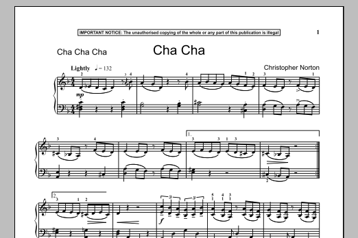 Christopher Norton Cha Cha Sheet Music Notes & Chords for Piano - Download or Print PDF