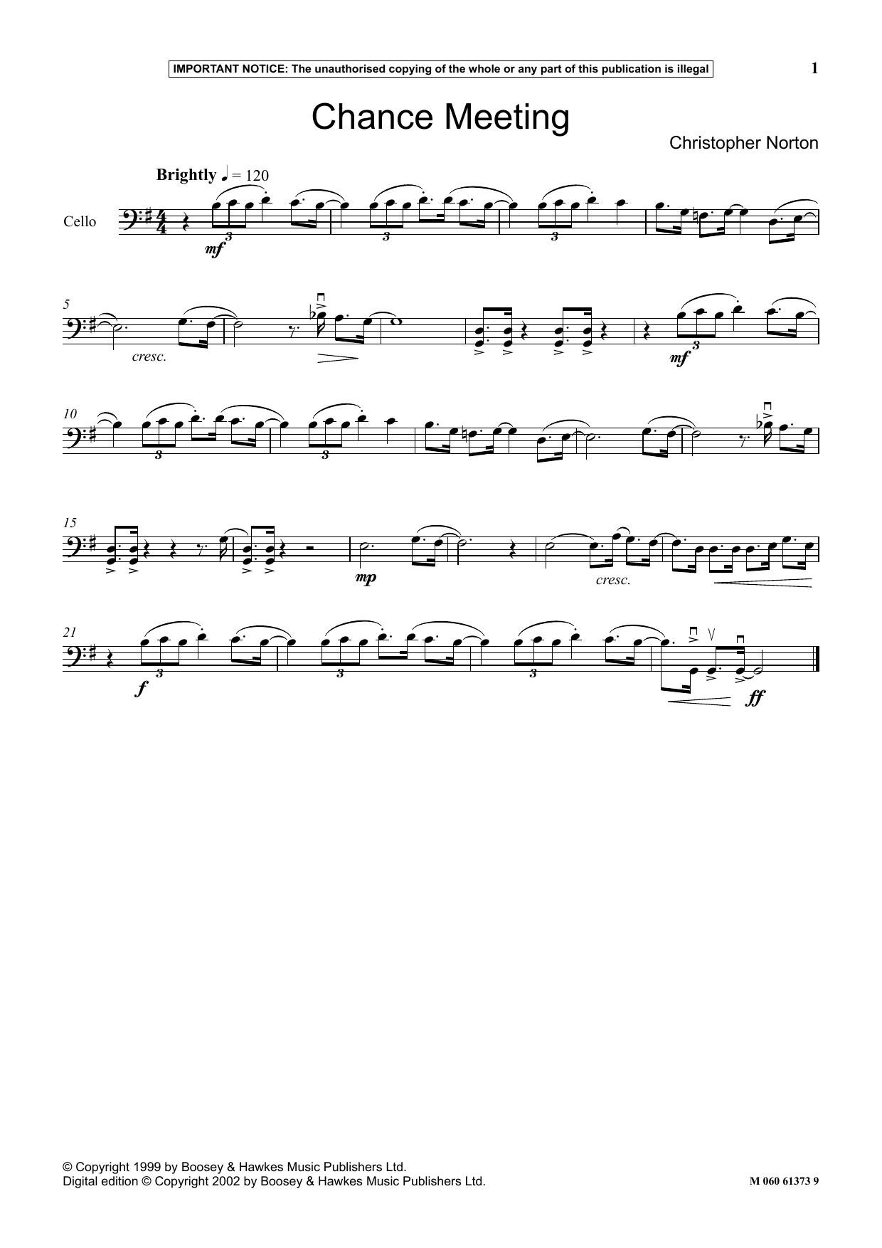 Christopher Norton Chance Meeting Sheet Music Notes & Chords for Instrumental Solo - Download or Print PDF
