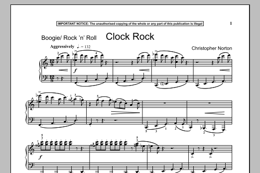 Christopher Norton Clock Rock Sheet Music Notes & Chords for Piano - Download or Print PDF Christopher Norton Clock Rock Sheet Music Notes & Chords for Piano - Download or Print PDF