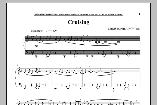 Christopher Norton Cruising Sheet Music Notes & Chords for Piano - Download or Print PDF