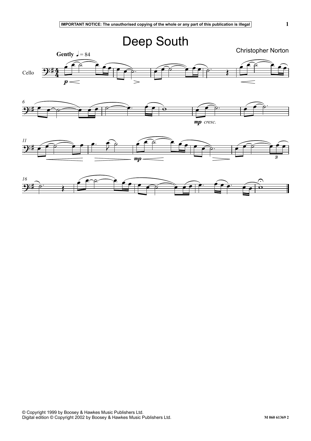 Christopher Norton Deep South Sheet Music Notes & Chords for Instrumental Solo - Download or Print PDF