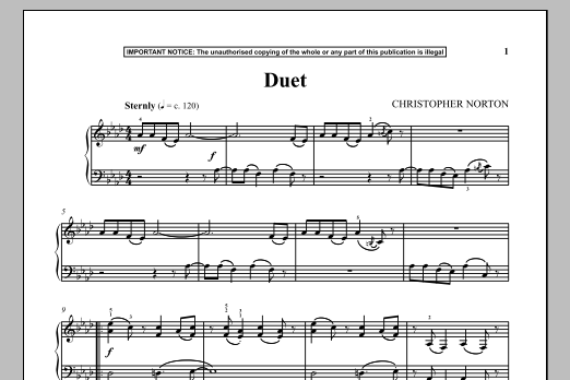 Christopher Norton Duet Sheet Music Notes & Chords for Piano - Download or Print PDF