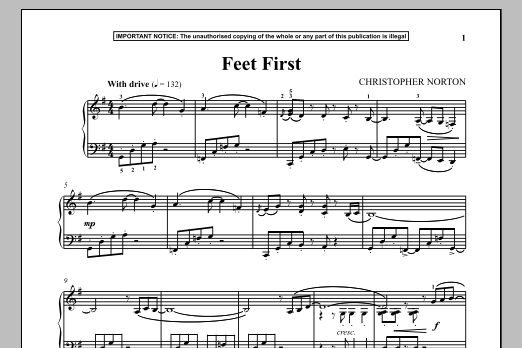 Christopher Norton Feet First Sheet Music Notes & Chords for Piano - Download or Print PDF