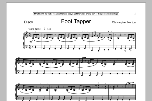 Christopher Norton Foot Tapper Sheet Music Notes & Chords for Piano - Download or Print PDF
