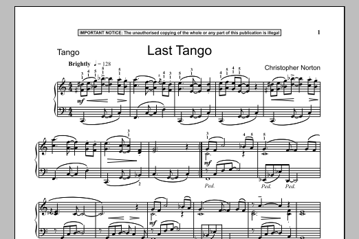 Christopher Norton Last Tango Sheet Music Notes & Chords for Piano - Download or Print PDF