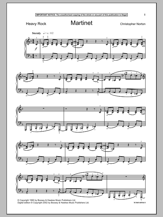 Christopher Norton Martinet Sheet Music Notes & Chords for Piano - Download or Print PDF