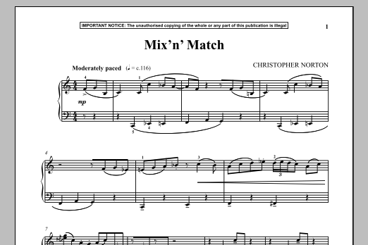 Christopher Norton Mix N Match Sheet Music Notes & Chords for Piano - Download or Print PDF