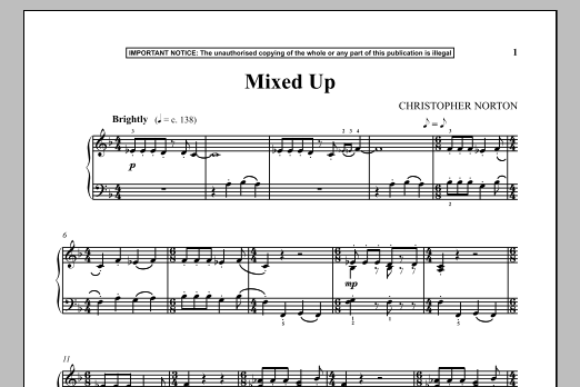 Christopher Norton Mixed Up Sheet Music Notes & Chords for Piano - Download or Print PDF