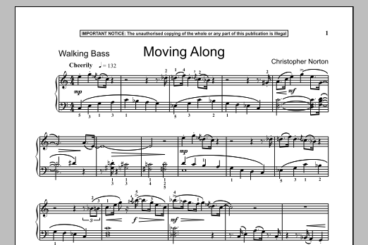 Christopher Norton Moving Along Sheet Music Notes & Chords for Piano - Download or Print PDF