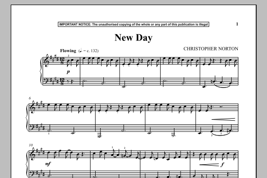 Christopher Norton New Day Sheet Music Notes & Chords for Piano - Download or Print PDF