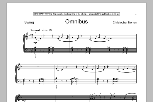Christopher Norton Omnibus Sheet Music Notes & Chords for Piano - Download or Print PDF