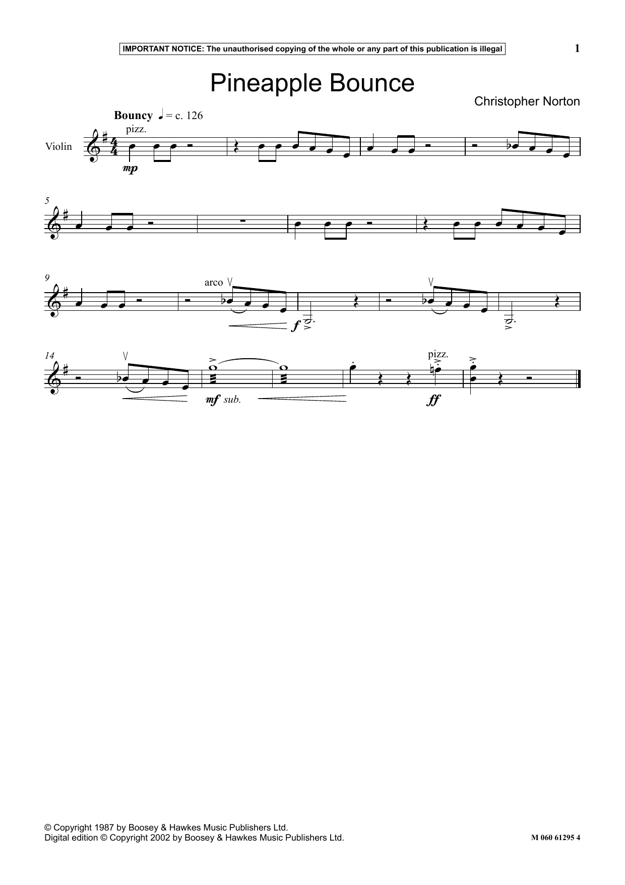 Christopher Norton Pineapple Bounce Sheet Music Notes & Chords for Instrumental Solo - Download or Print PDF