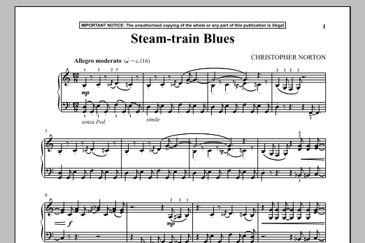 Christopher Norton Steam Train Blues Sheet Music Notes & Chords for Piano - Download or Print PDF