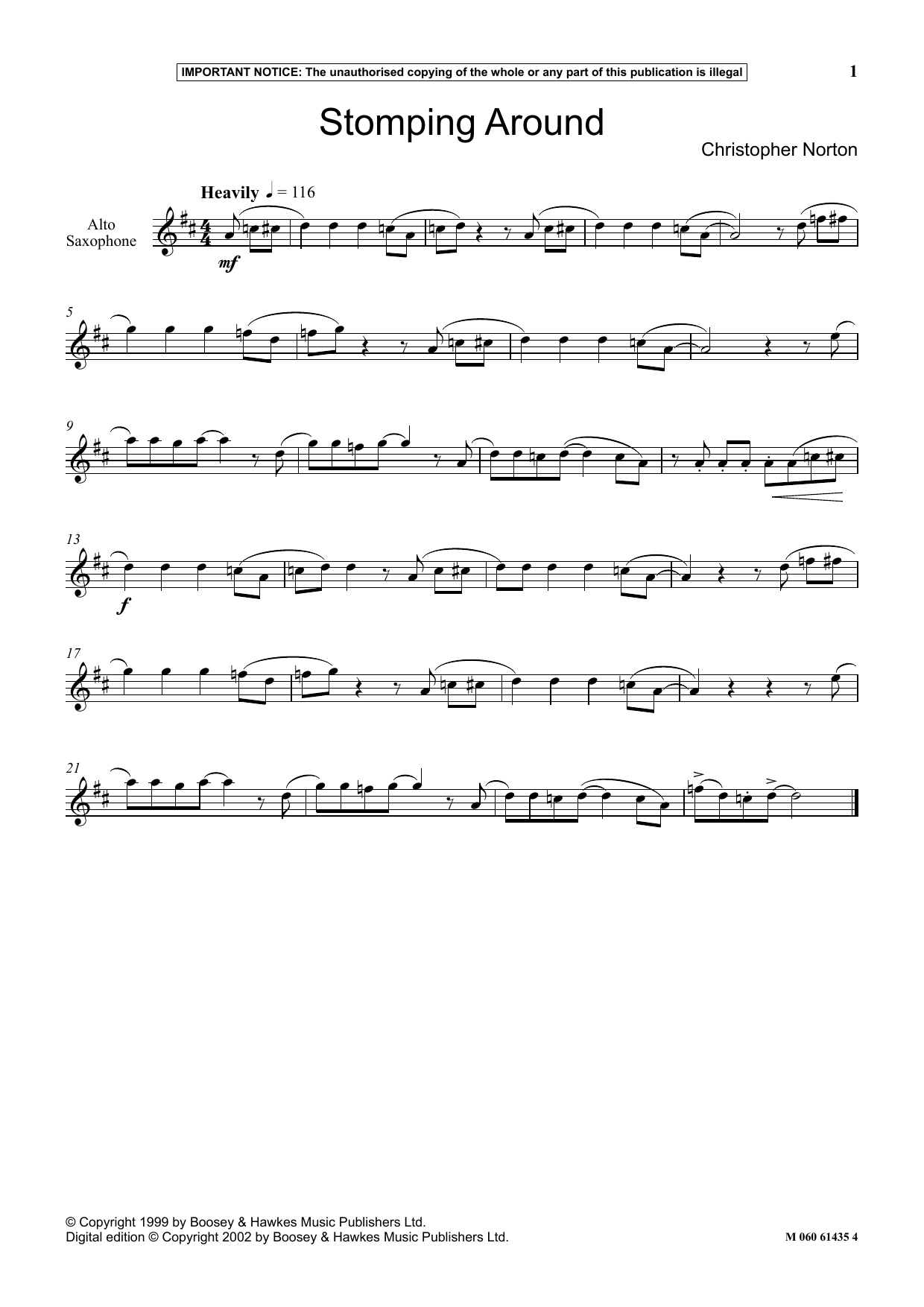 Christopher Norton Stomping Around Sheet Music Notes & Chords for Instrumental Solo - Download or Print PDF