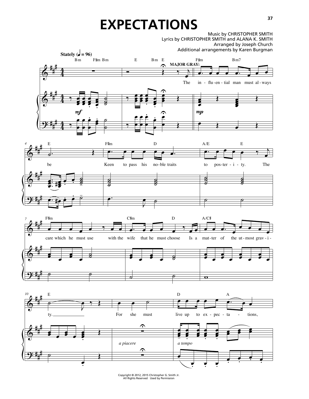 Christopher Smith Expectations Sheet Music Notes & Chords for Piano & Vocal - Download or Print PDF