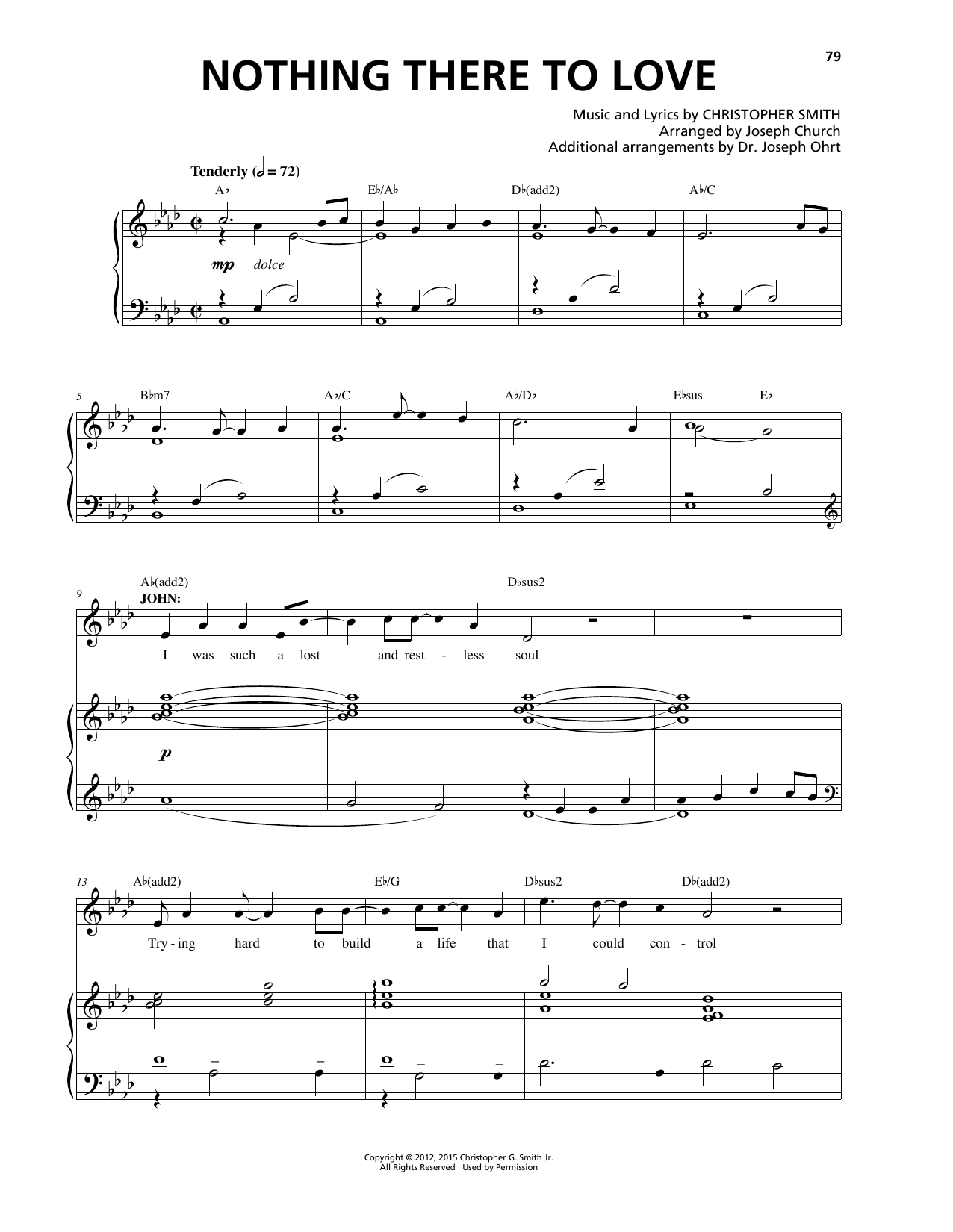 Christopher Smith Nothing There To Love Sheet Music Notes & Chords for Piano & Vocal - Download or Print PDF