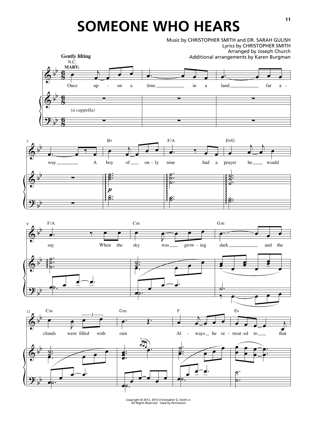 Christopher Smith Someone Who Hears Sheet Music Notes & Chords for Piano & Vocal - Download or Print PDF