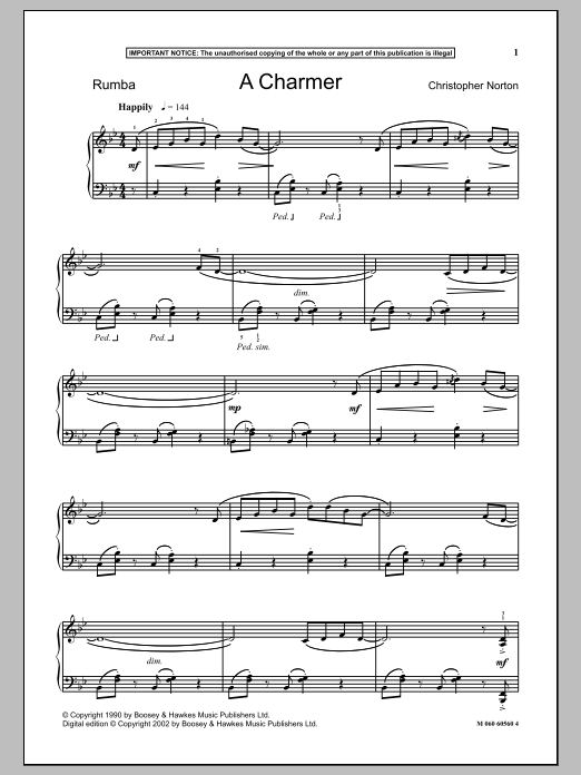 Preview Christopher Norton A Charmer Classical sheet music, notes and chords for Piano, SKU: 90437 A Charmer sheet music