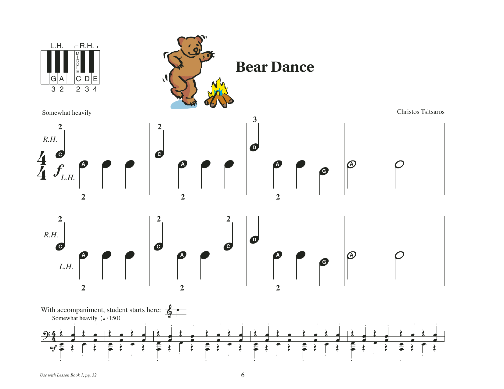 Christos Tsitsaros Bear Dance Sheet Music Notes & Chords for Educational Piano - Download or Print PDF