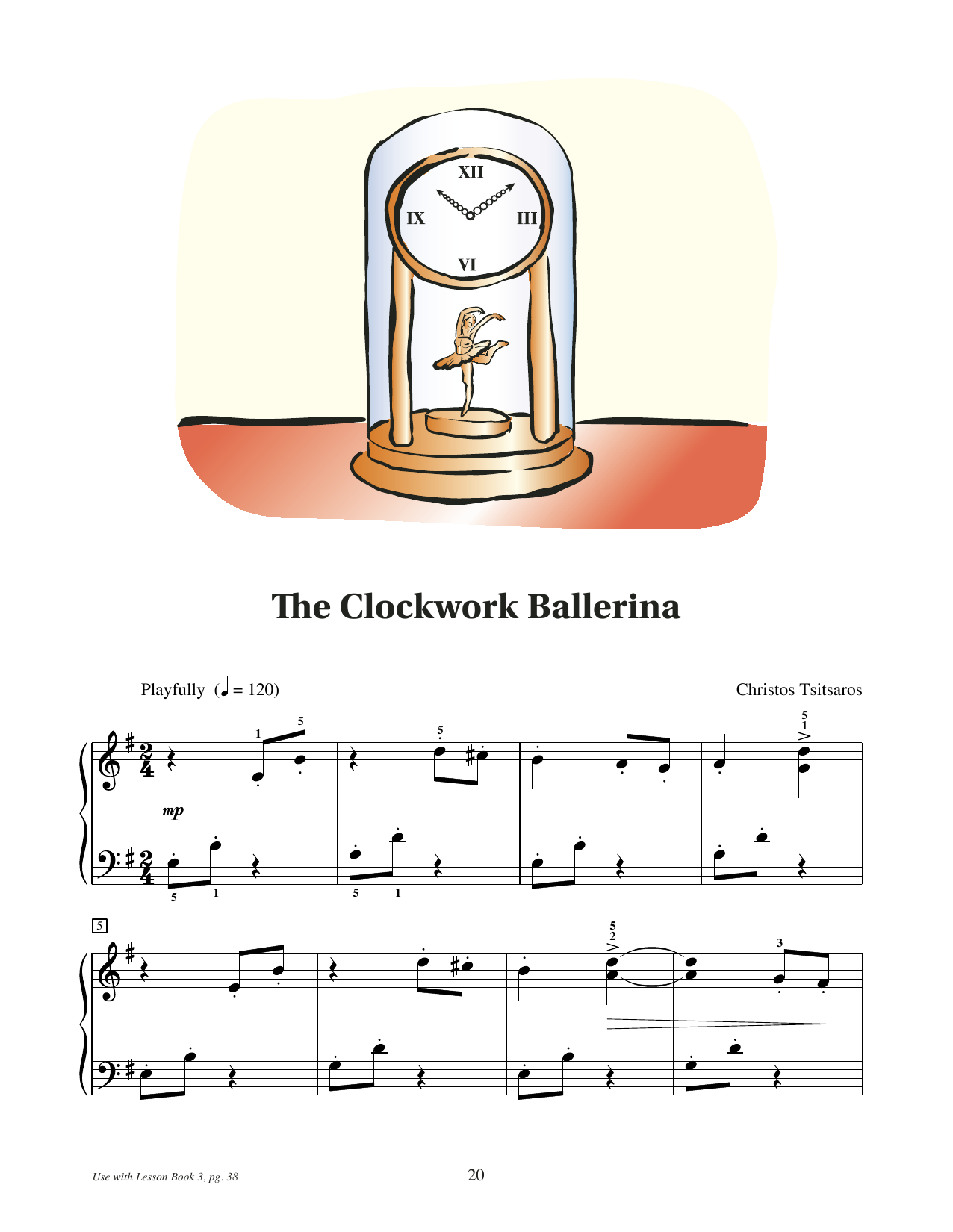 Christos Tsitsaros The Clockwork Ballerina Sheet Music Notes & Chords for Educational Piano - Download or Print PDF