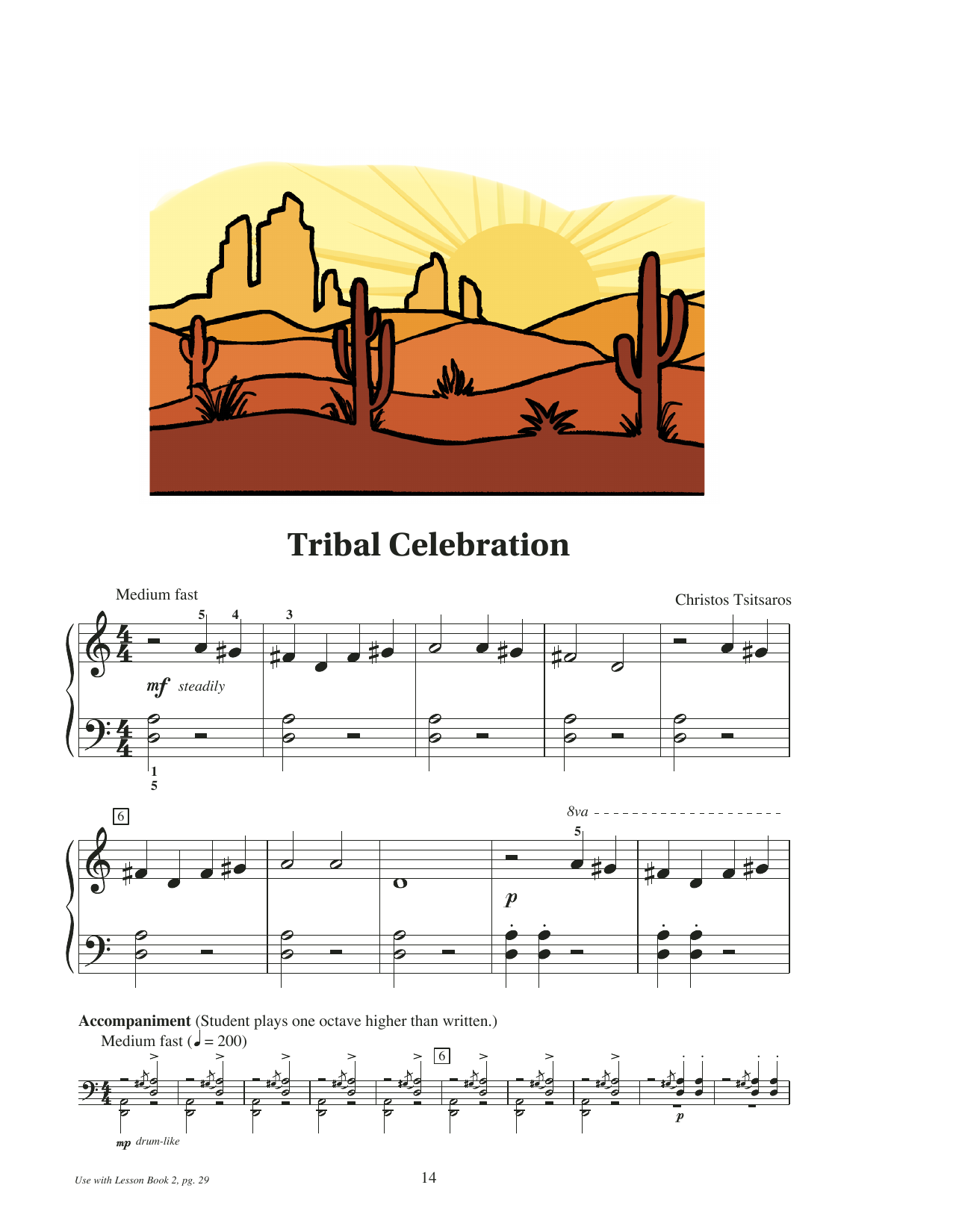 Christos Tsitsaros Tribal Celebration Sheet Music Notes & Chords for Educational Piano - Download or Print PDF Christos Tsitsaros Tribal Celebration Sheet Music Notes & Chords for Educational Piano - Download or Print PDF