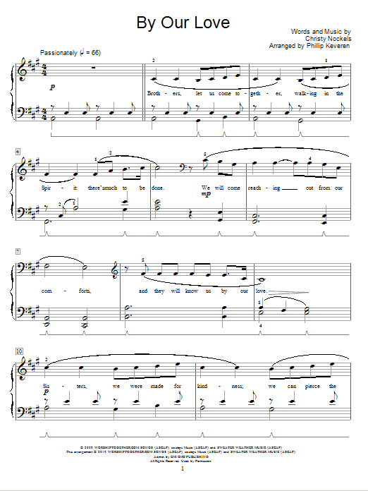 Christy Nockels By Our Love Sheet Music Notes & Chords for Educational Piano - Download or Print PDF Christy Nockels By Our Love Sheet Music Notes & Chords for Educational Piano - Download or Print PDF