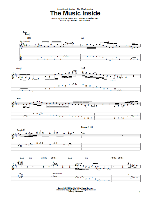 The Music Inside sheet music