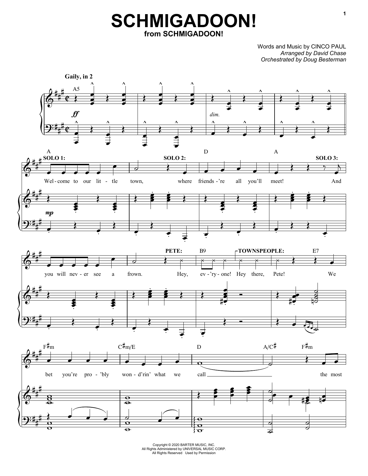 Cinco Paul Schmigadoon! Sheet Music Notes & Chords for Piano & Vocal - Download or Print PDF