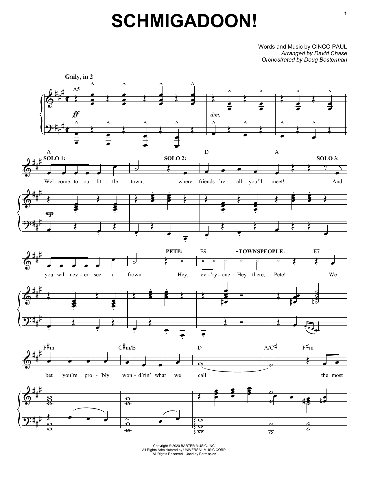 Cinco Paul Schmigadoon! Sheet Music Notes & Chords for Piano & Vocal - Download or Print PDF