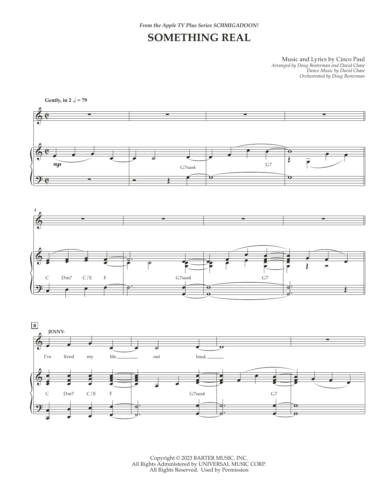 Cinco Paul Something Real (from Schmigadoon! Season 2) Sheet Music Notes & Chords for Piano & Vocal - Download or Print PDF