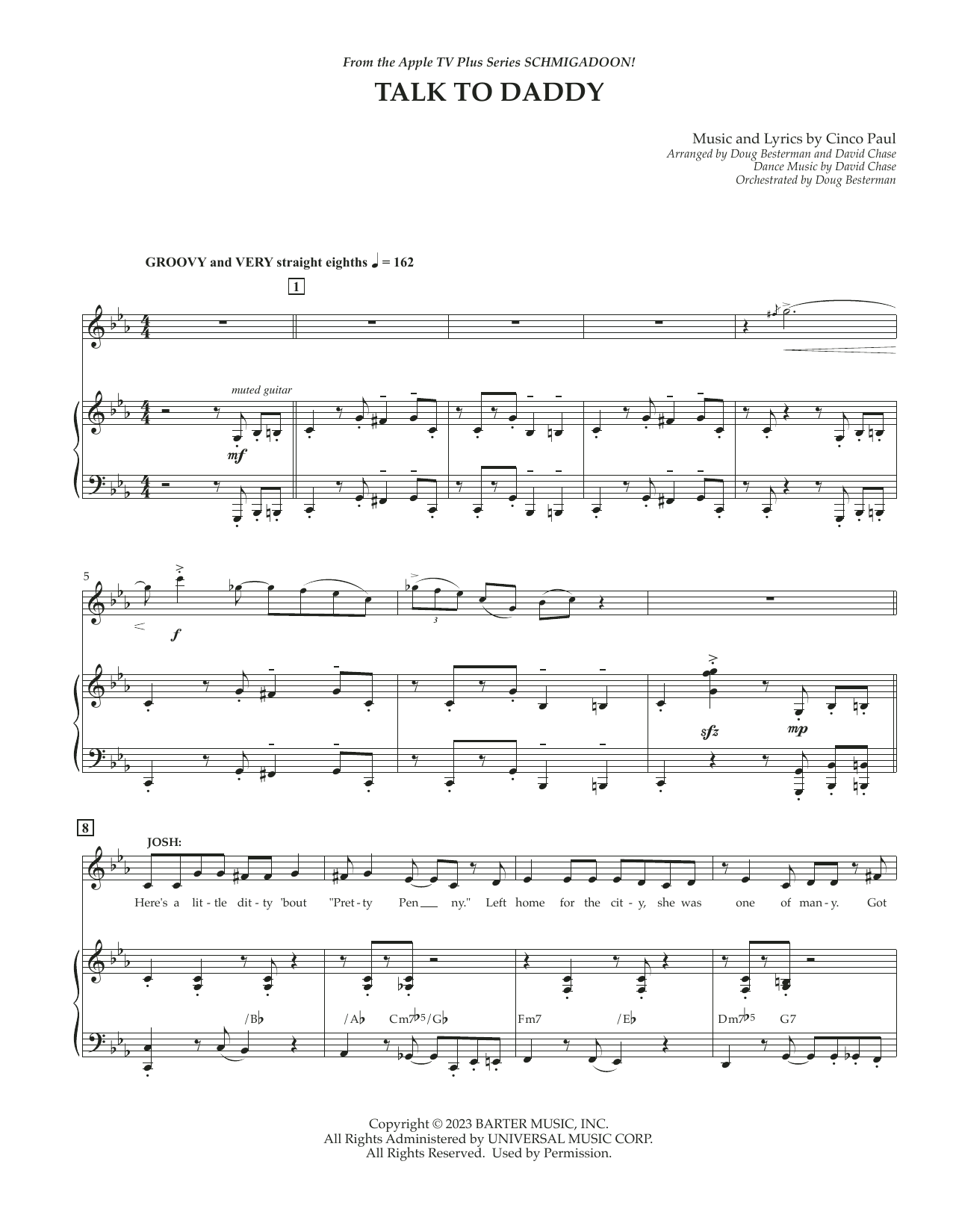 Cinco Paul Talk To Daddy (from Schmigadoon! Season 2) Sheet Music Notes & Chords for Piano & Vocal - Download or Print PDF