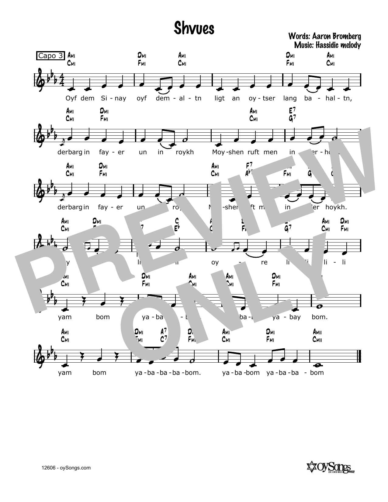 Cindy Paley Shvues Sheet Music Notes & Chords for Melody Line, Lyrics & Chords - Download or Print PDF