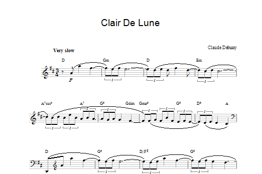 Claude Debussy Clair De Lune Sheet Music Notes & Chords for Vibraphone Solo - Download or Print PDF