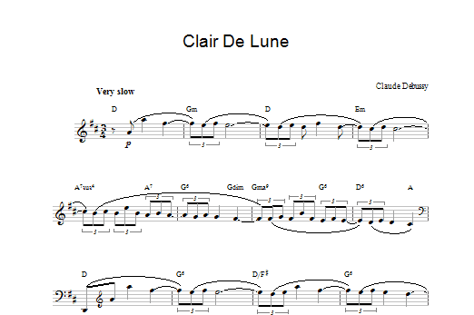 Claude Debussy Clair De Lune Sheet Music Notes & Chords for Flute - Download or Print PDF