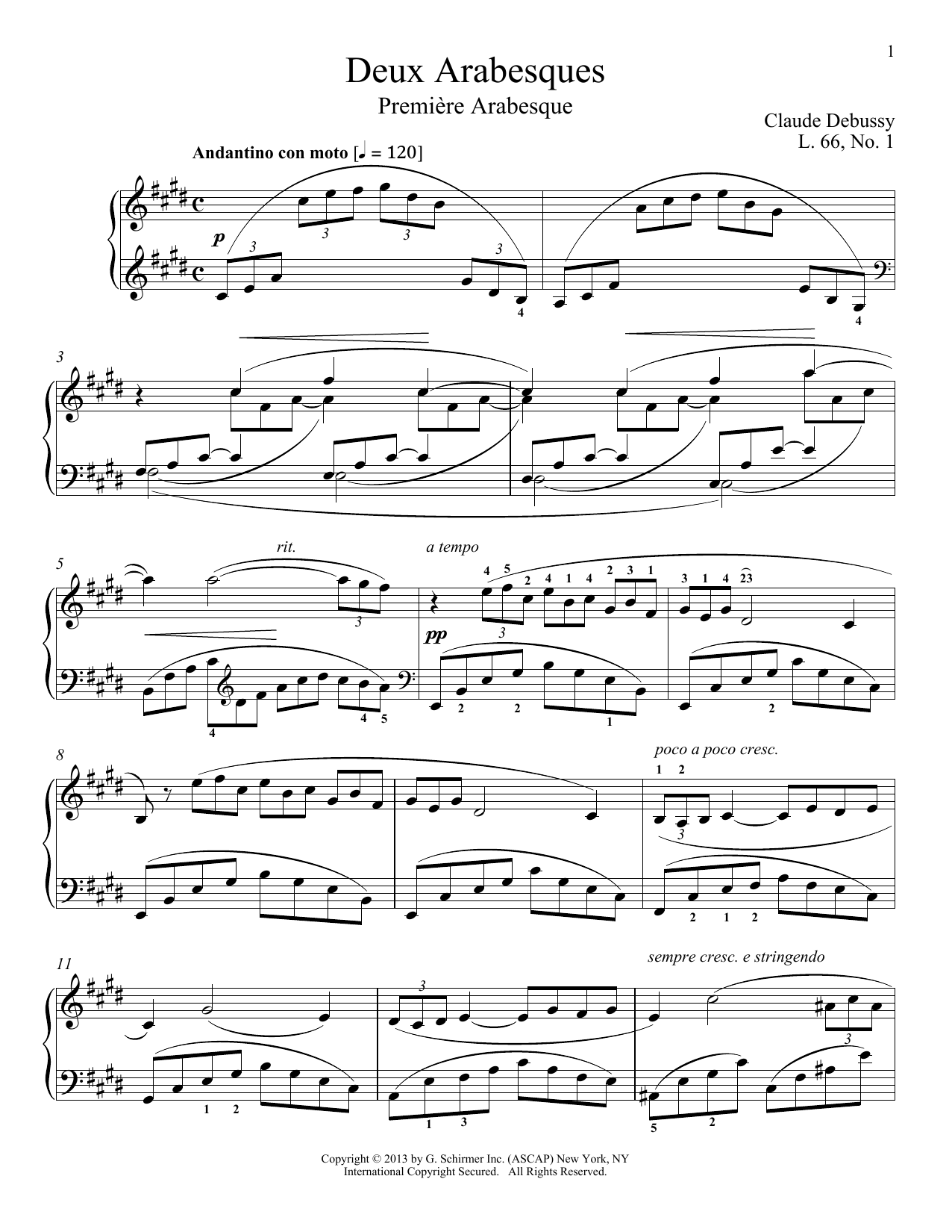 Christopher Harding Deux Arabesques Sheet Music Notes & Chords for Piano - Download or Print PDF