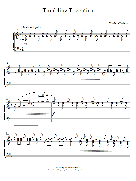 Tumbling Toccatina sheet music