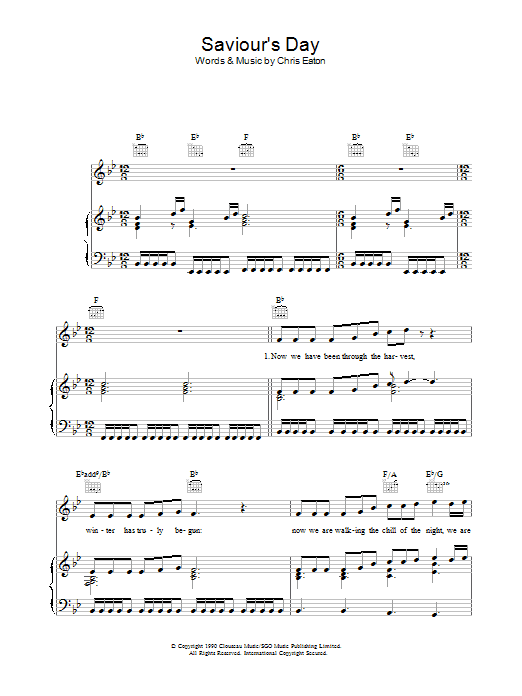 Cliff Richard Saviour's Day Sheet Music Notes & Chords for Lyrics & Chords - Download or Print PDF