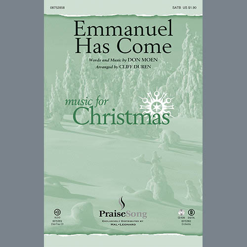Download Cliff Duren Emmanuel Has Come sheet music and printable PDF music notes