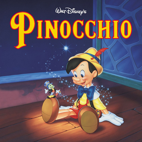 Cliff Edwards, When You Wish Upon A Star (from Disney's Pinocchio), Piano, Vocal & Guitar (Right-Hand Melody)