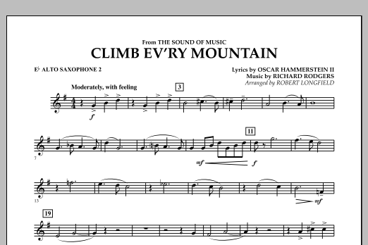 Robert Longfield Climb Ev Ry Mountain From The Sound Of Music Eb Alto Saxophone 2 Sheet Music Download Pdf Score 328841