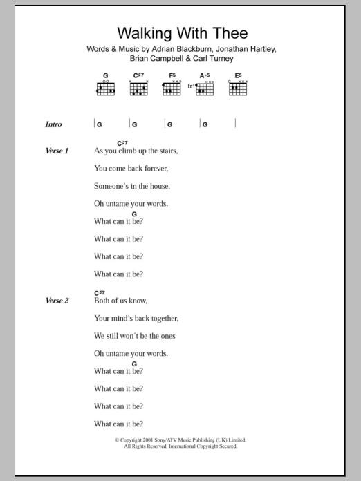 Clinic Walking With Thee Sheet Music Notes & Chords for Lyrics & Chords - Download or Print PDF