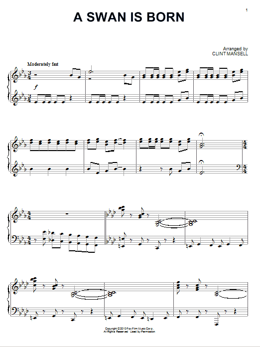 Clint Mansell A Swan Is Born (from Black Swan) Sheet Music Notes & Chords for Piano - Download or Print PDF