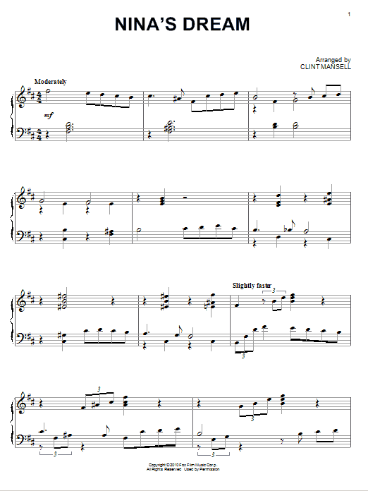 Clint Mansell Nina's Dream (from Black Swan) Sheet Music Notes & Chords for Piano - Download or Print PDF