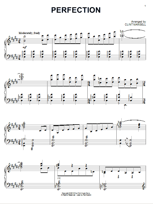 Clint Mansell Perfection (from Black Swan) Sheet Music Notes & Chords for Piano - Download or Print PDF
